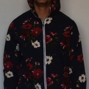 Denim & Flower Ricky Singh Floral Zip-Up Sweater Size Men’s Large/42